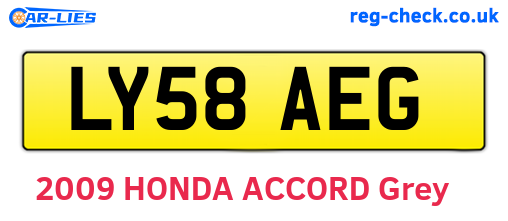 LY58AEG are the vehicle registration plates.