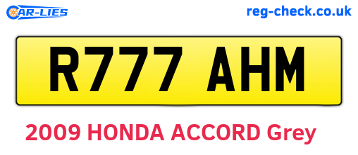 R777AHM are the vehicle registration plates.