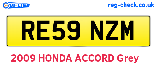 RE59NZM are the vehicle registration plates.