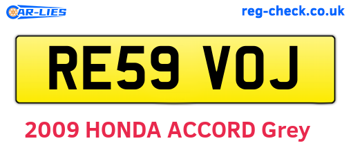 RE59VOJ are the vehicle registration plates.