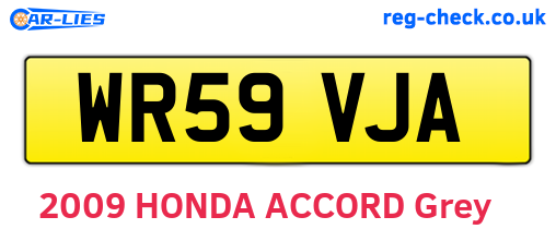 WR59VJA are the vehicle registration plates.