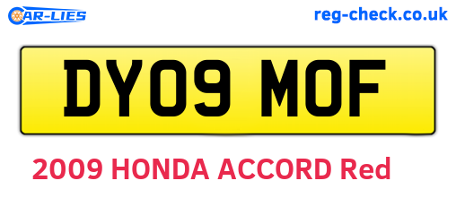 DY09MOF are the vehicle registration plates.