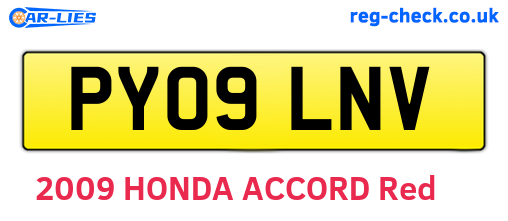 PY09LNV are the vehicle registration plates.