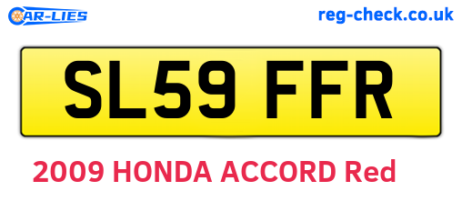 SL59FFR are the vehicle registration plates.