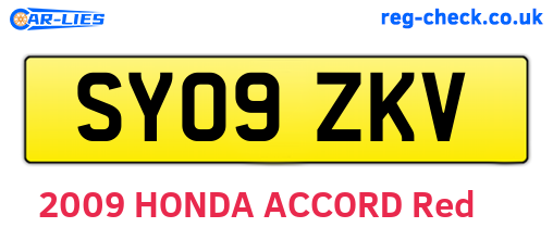 SY09ZKV are the vehicle registration plates.