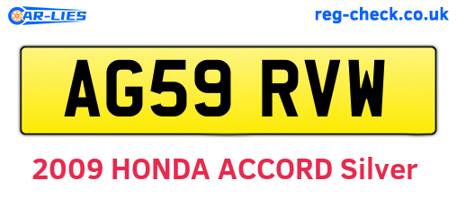 AG59RVW are the vehicle registration plates.