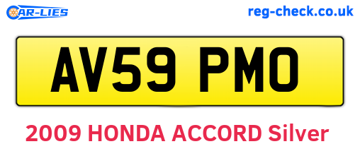 AV59PMO are the vehicle registration plates.