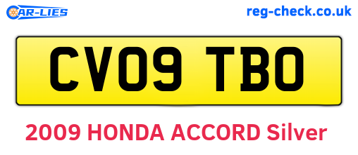 CV09TBO are the vehicle registration plates.