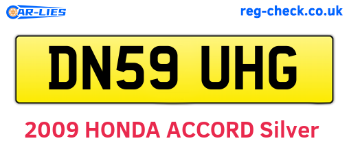 DN59UHG are the vehicle registration plates.