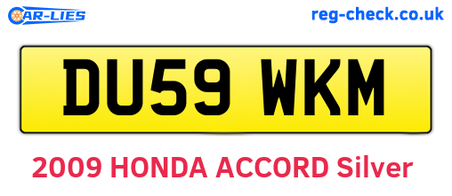 DU59WKM are the vehicle registration plates.