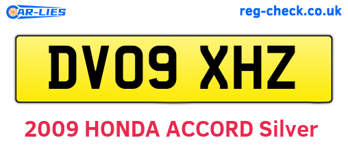 DV09XHZ are the vehicle registration plates.