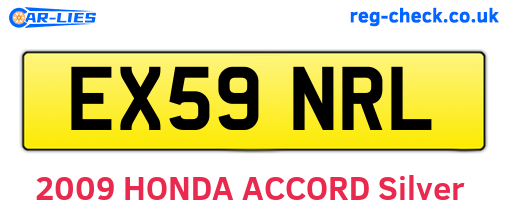 EX59NRL are the vehicle registration plates.