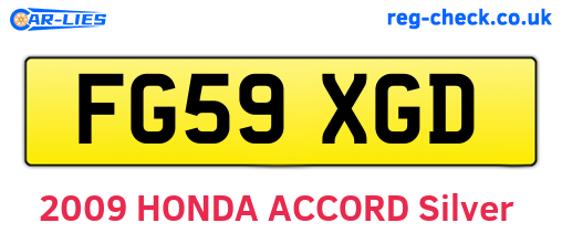 FG59XGD are the vehicle registration plates.