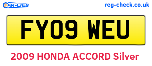 FY09WEU are the vehicle registration plates.