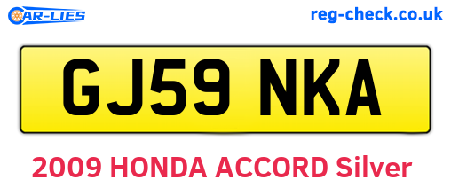 GJ59NKA are the vehicle registration plates.