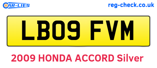 LB09FVM are the vehicle registration plates.