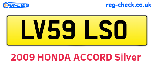 LV59LSO are the vehicle registration plates.