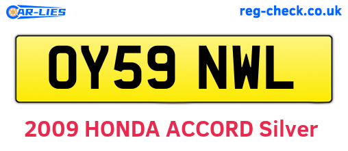 OY59NWL are the vehicle registration plates.