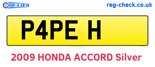 P4PEH are the vehicle registration plates.