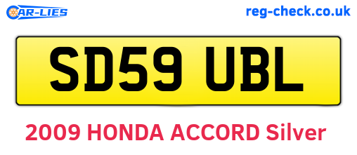 SD59UBL are the vehicle registration plates.