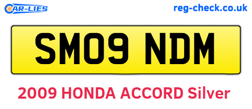 SM09NDM are the vehicle registration plates.