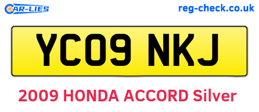 YC09NKJ are the vehicle registration plates.