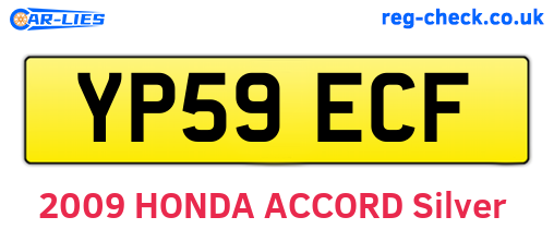 YP59ECF are the vehicle registration plates.