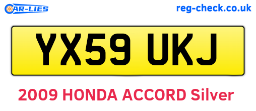 YX59UKJ are the vehicle registration plates.