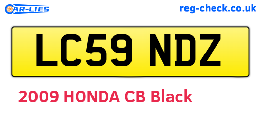 LC59NDZ are the vehicle registration plates.
