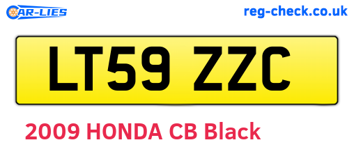 LT59ZZC are the vehicle registration plates.