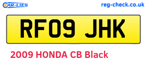 RF09JHK are the vehicle registration plates.
