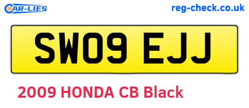 SW09EJJ are the vehicle registration plates.