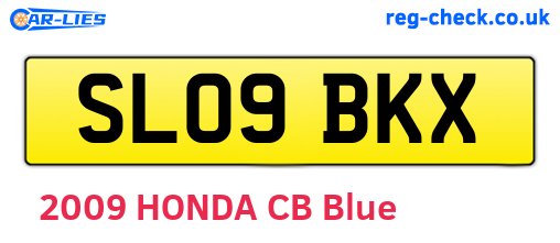 SL09BKX are the vehicle registration plates.