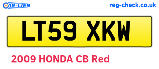 LT59XKW are the vehicle registration plates.