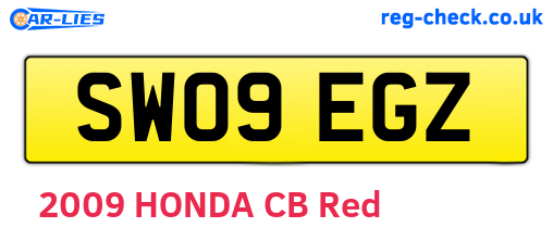 SW09EGZ are the vehicle registration plates.