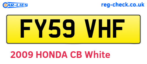 FY59VHF are the vehicle registration plates.