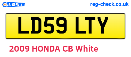 LD59LTY are the vehicle registration plates.