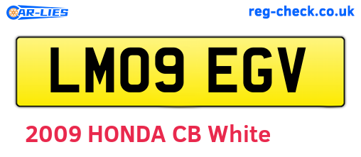 LM09EGV are the vehicle registration plates.