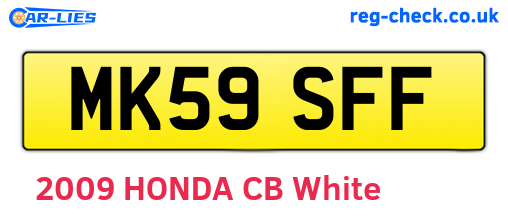 MK59SFF are the vehicle registration plates.