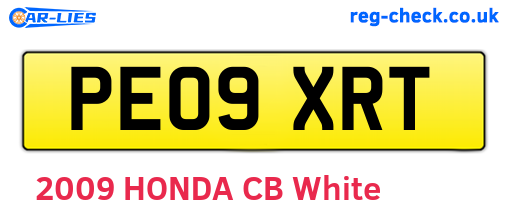 PE09XRT are the vehicle registration plates.