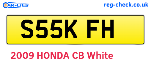 S55KFH are the vehicle registration plates.