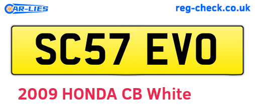 SC57EVO are the vehicle registration plates.