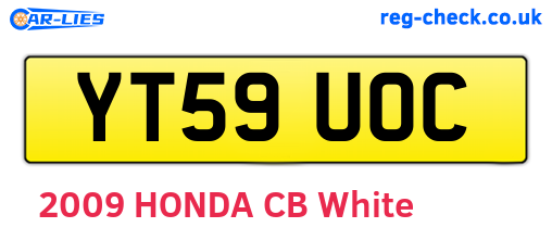 YT59UOC are the vehicle registration plates.