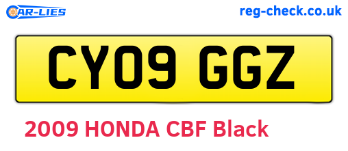 CY09GGZ are the vehicle registration plates.
