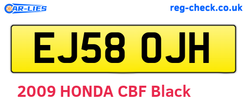 EJ58OJH are the vehicle registration plates.