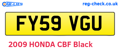 FY59VGU are the vehicle registration plates.