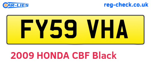 FY59VHA are the vehicle registration plates.