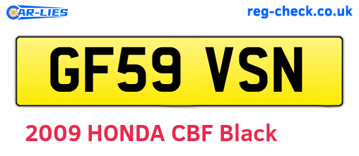 GF59VSN are the vehicle registration plates.