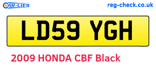 LD59YGH are the vehicle registration plates.