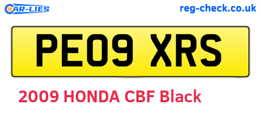 PE09XRS are the vehicle registration plates.